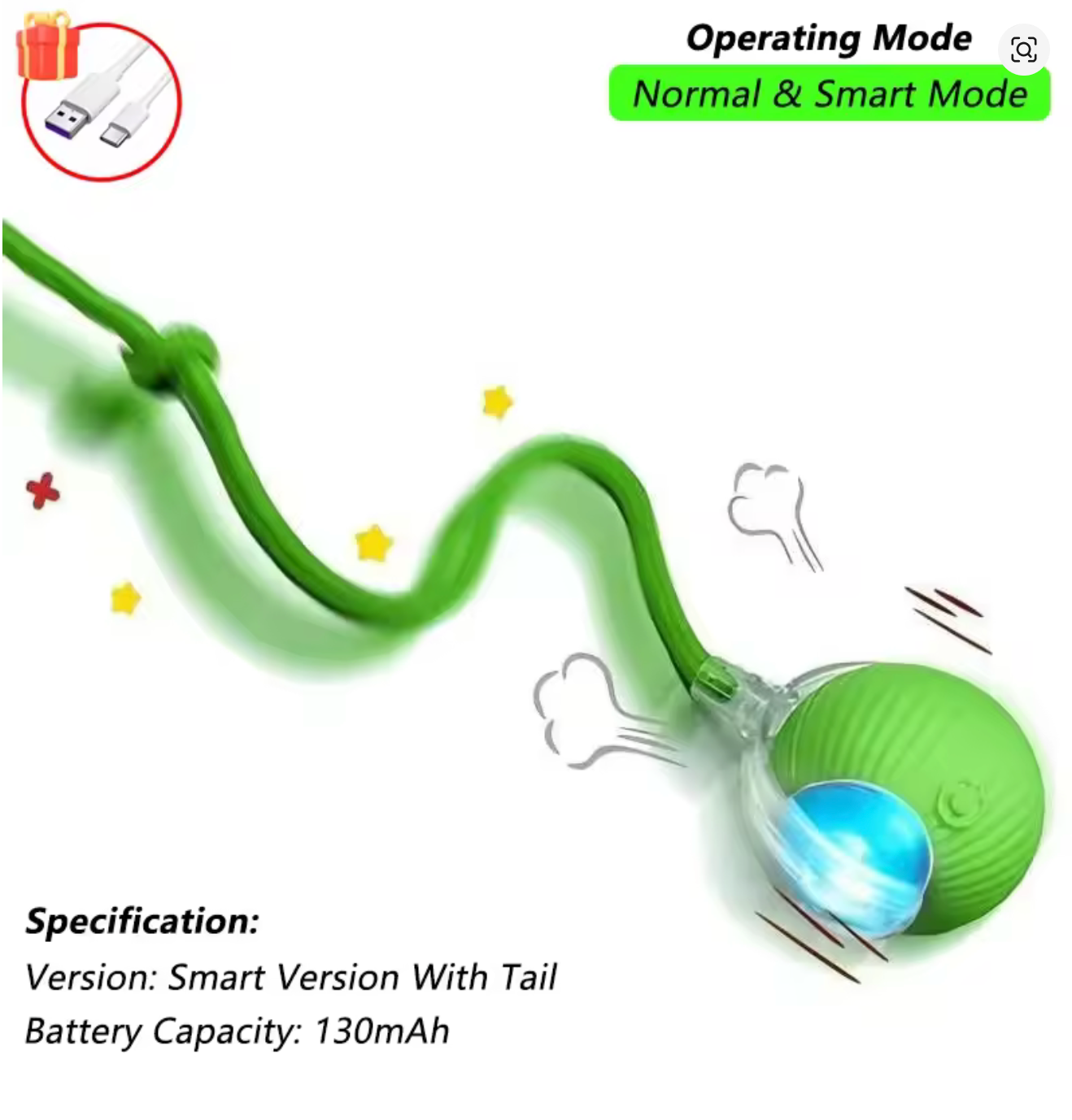 Rechargeable Smart Pet Interactive Toy