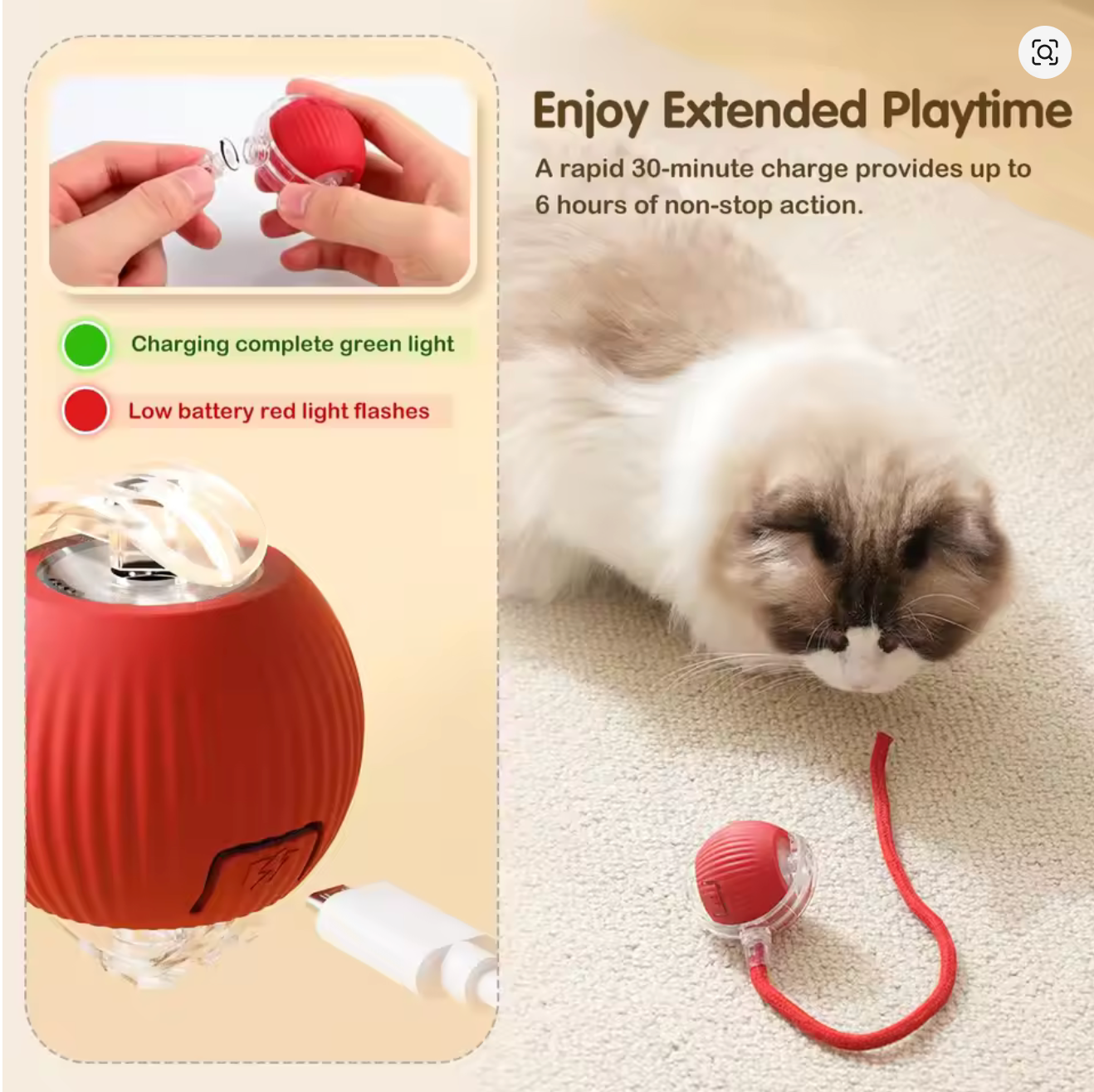 Rechargeable Smart Pet Interactive Toy