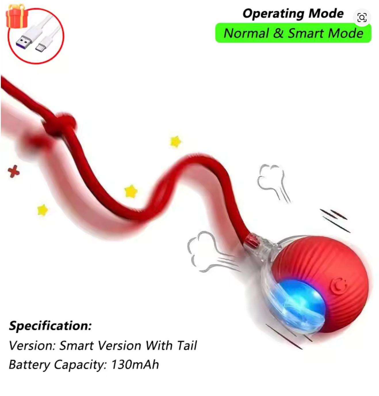 Rechargeable Smart Pet Interactive Toy